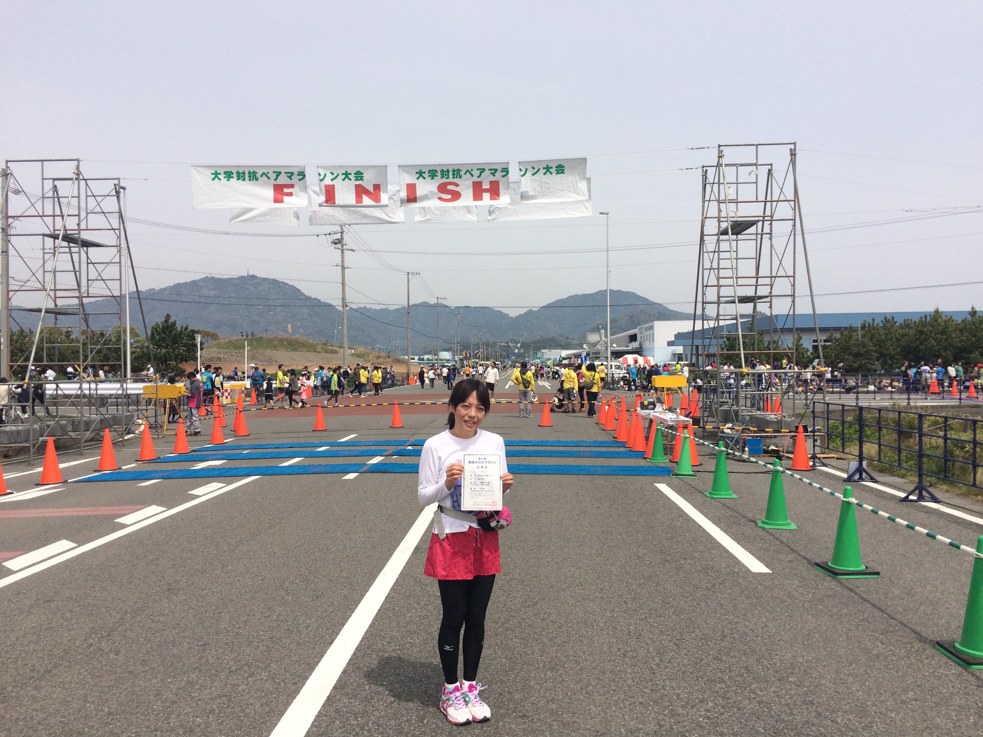 マラソン大会（10キロ完走後）